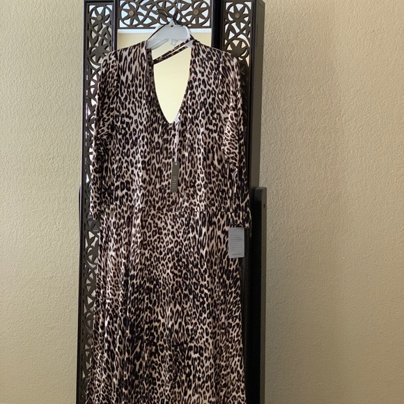 Black brown and cream leopard dress over the knee - Picture 8 of 10